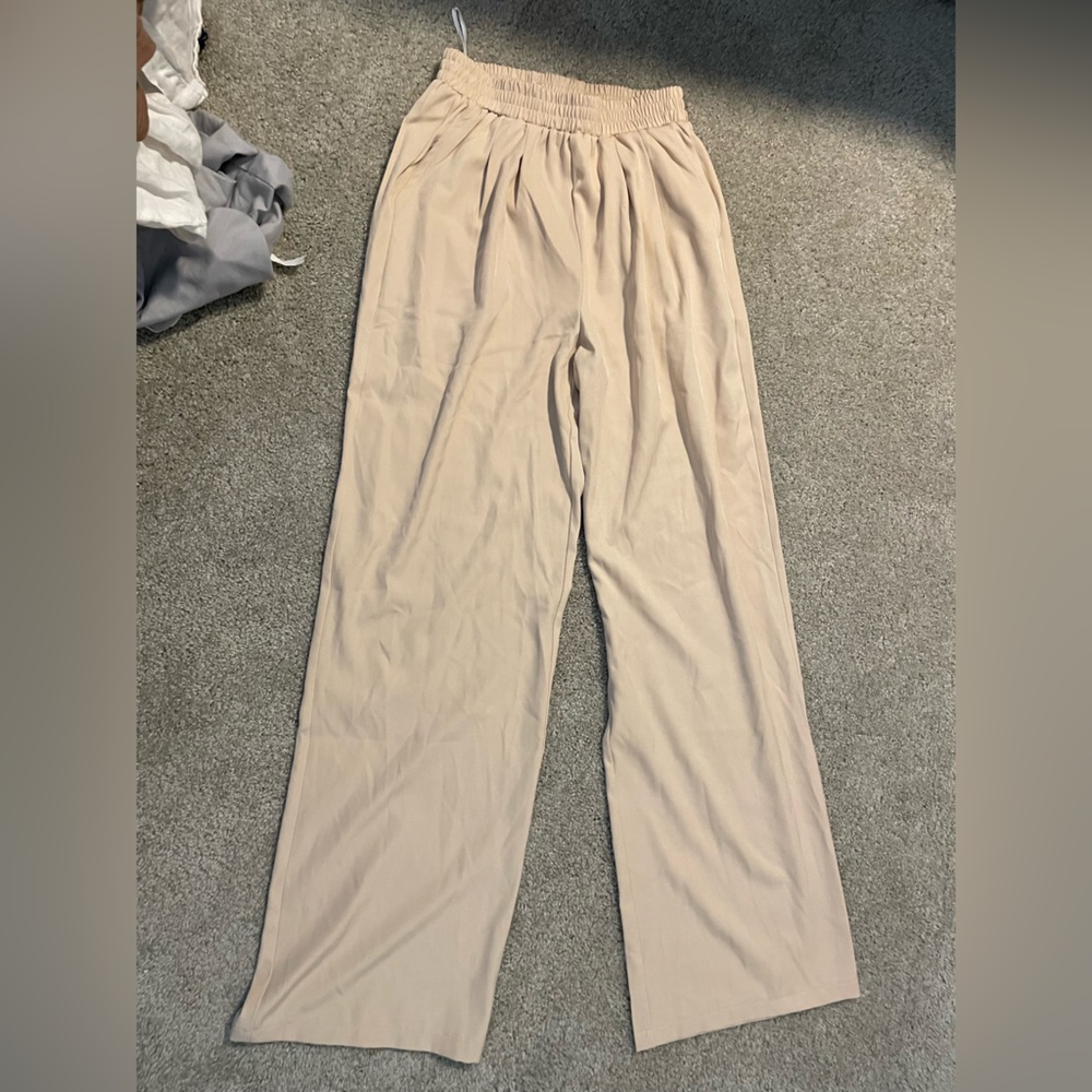 Princess Polly Tan Wide-Leg Pants